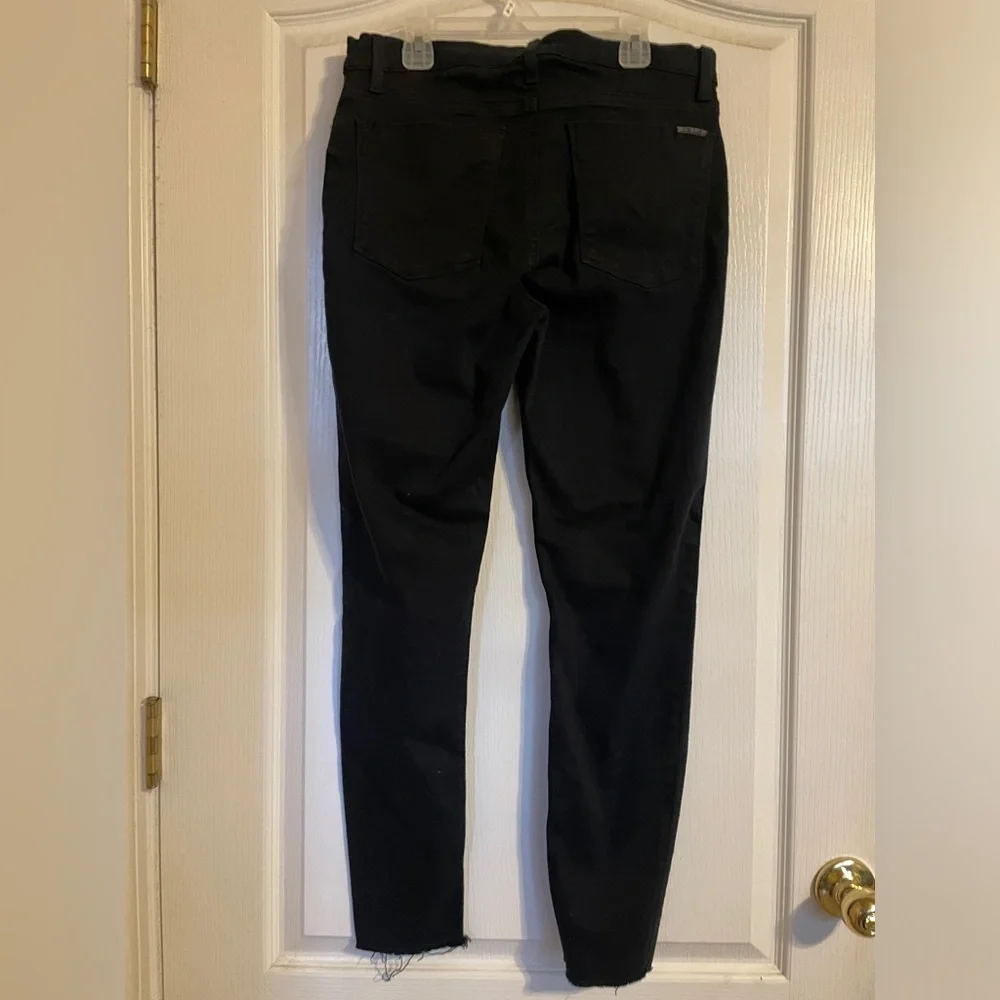 Hudson‎ Natalie Midrise Ankle Skinny Jeans Black Raw Hem Size 29 NWMAR409ZHE